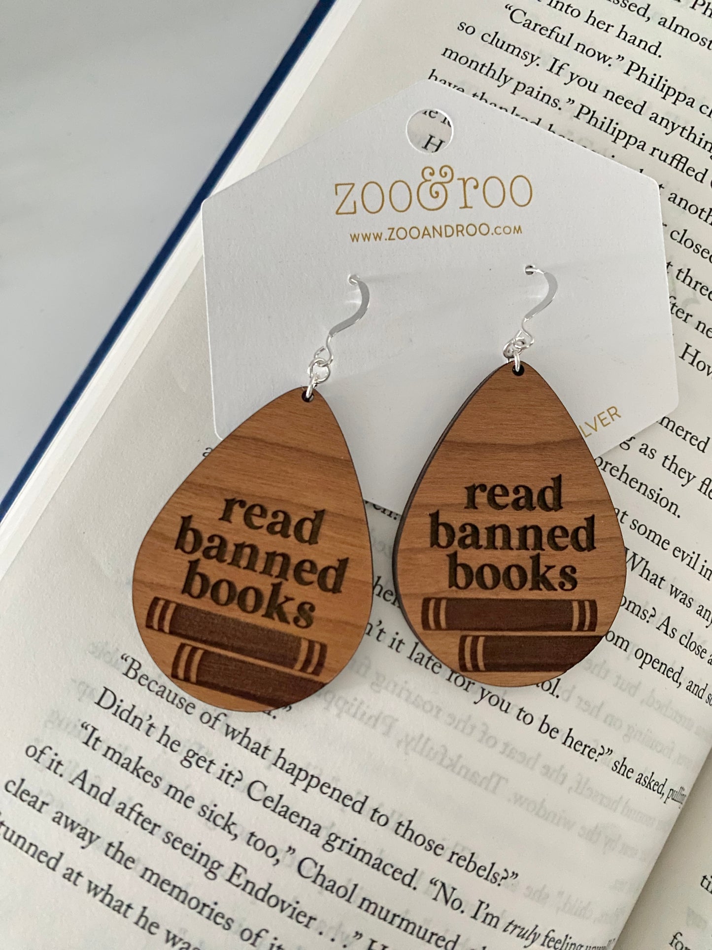 Read banned books earrings