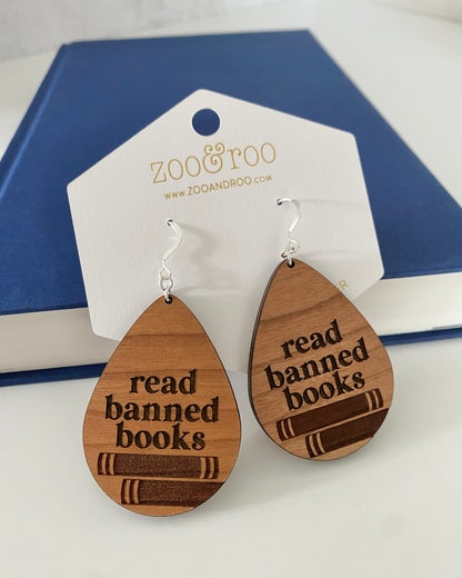 Read banned books earrings
