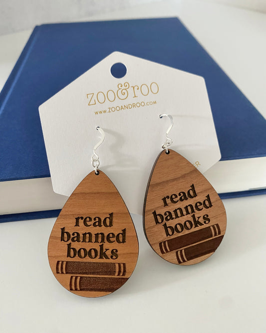 Read banned books earrings