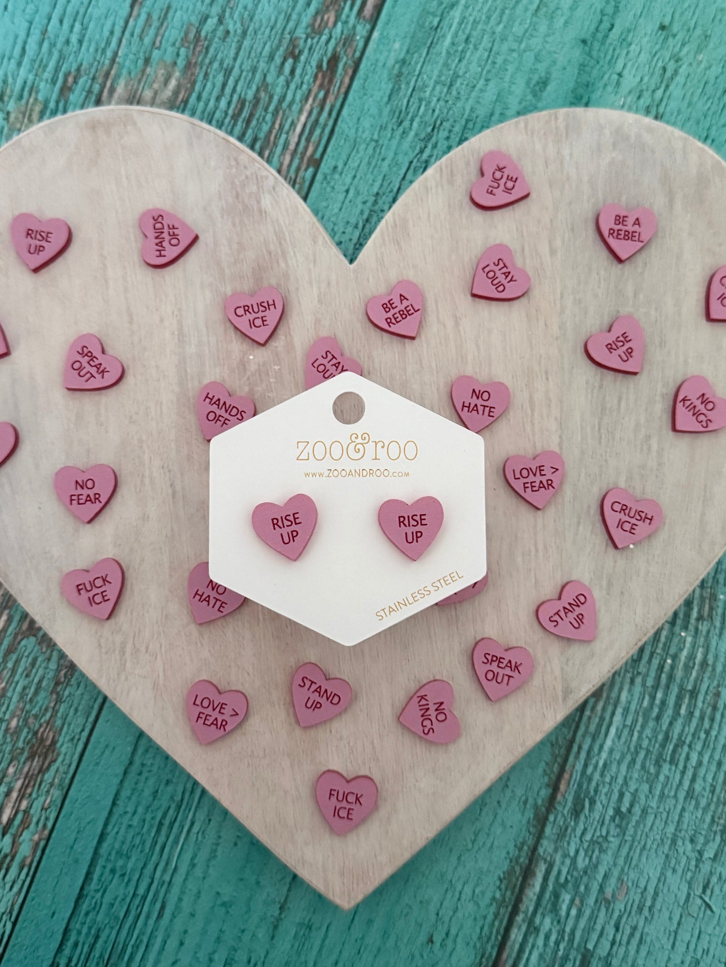 Protest Hearts | Conversation Heart Earrings