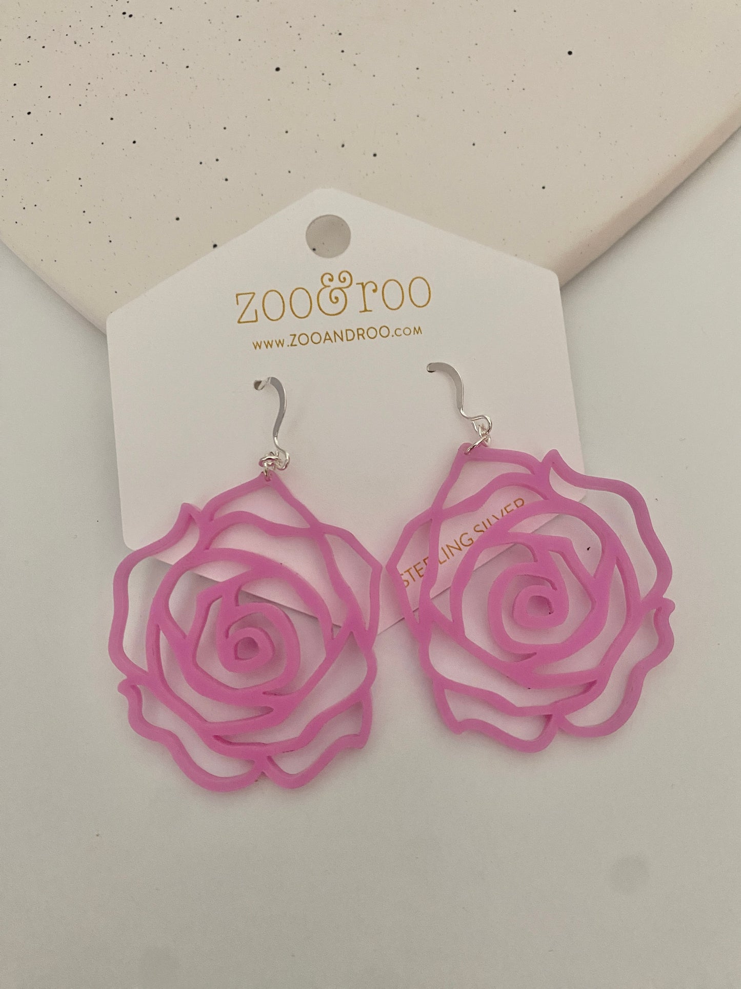 Rose earrings