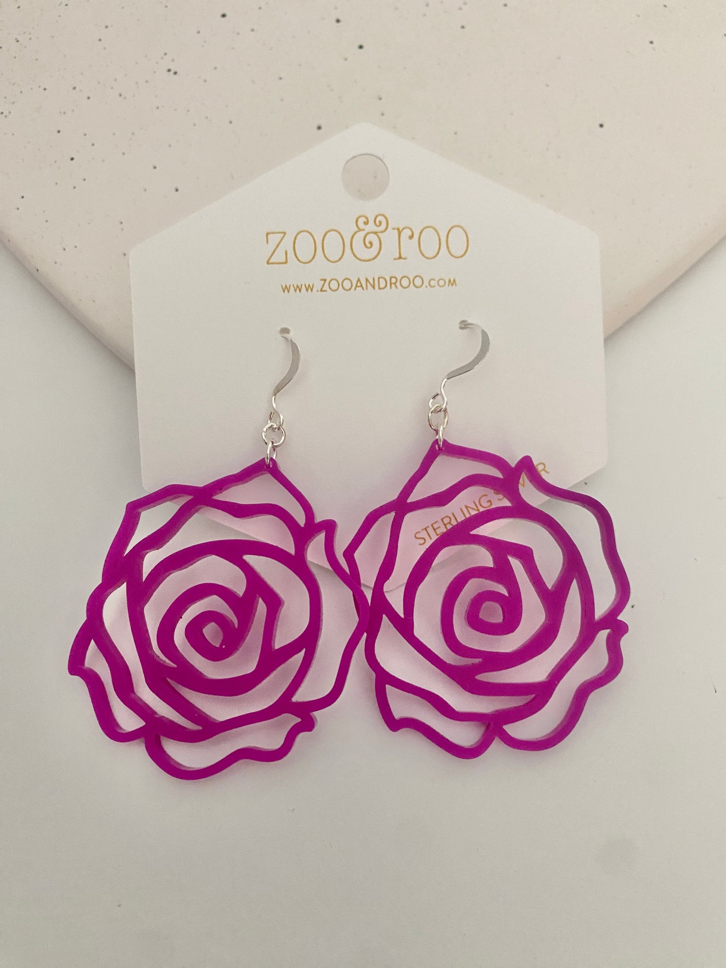 Rose earrings