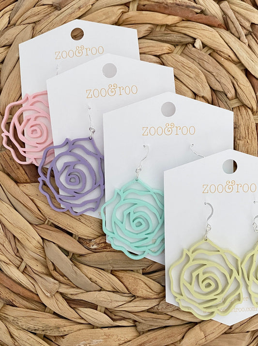 Rose earrings