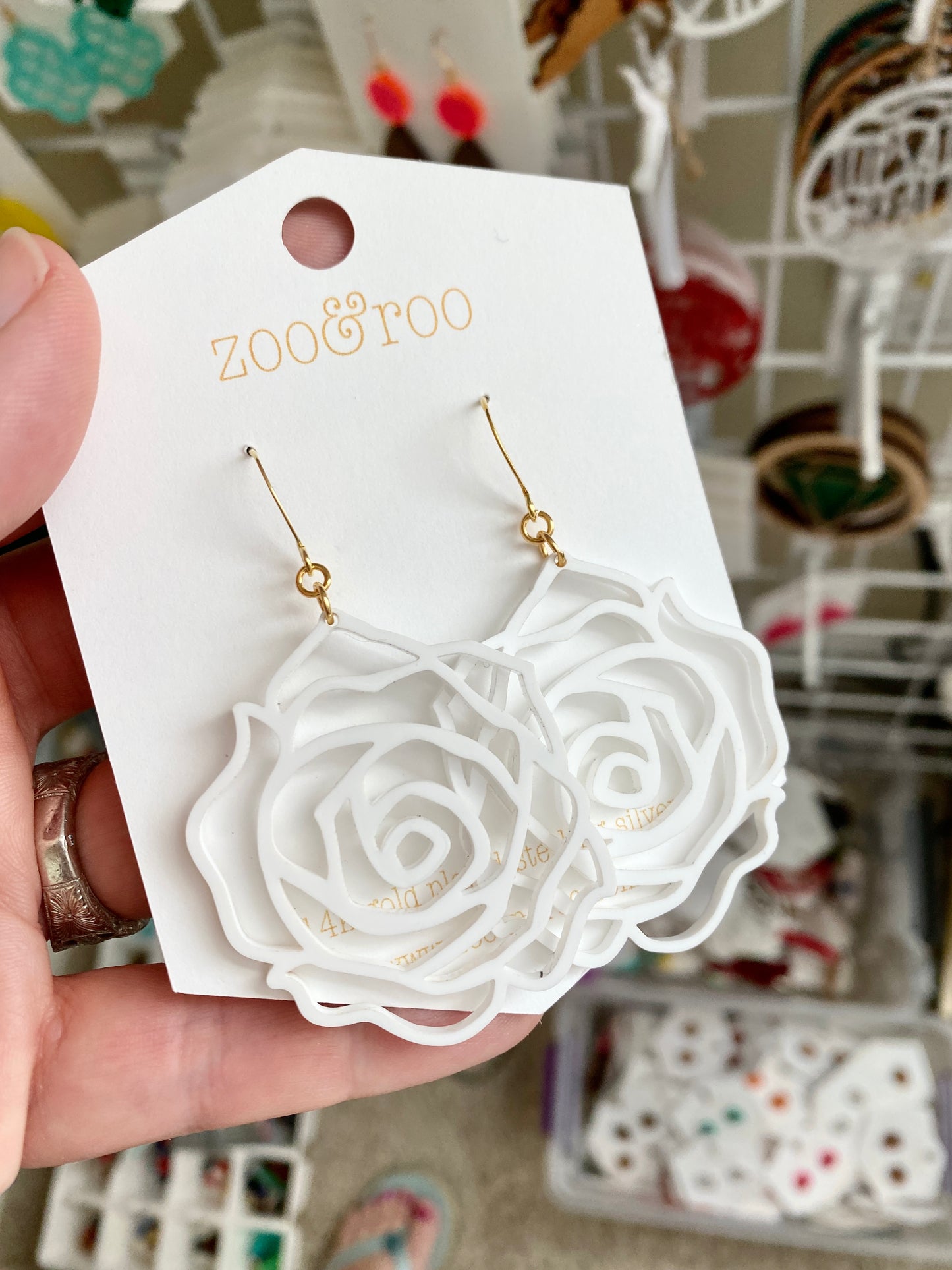 Rose earrings