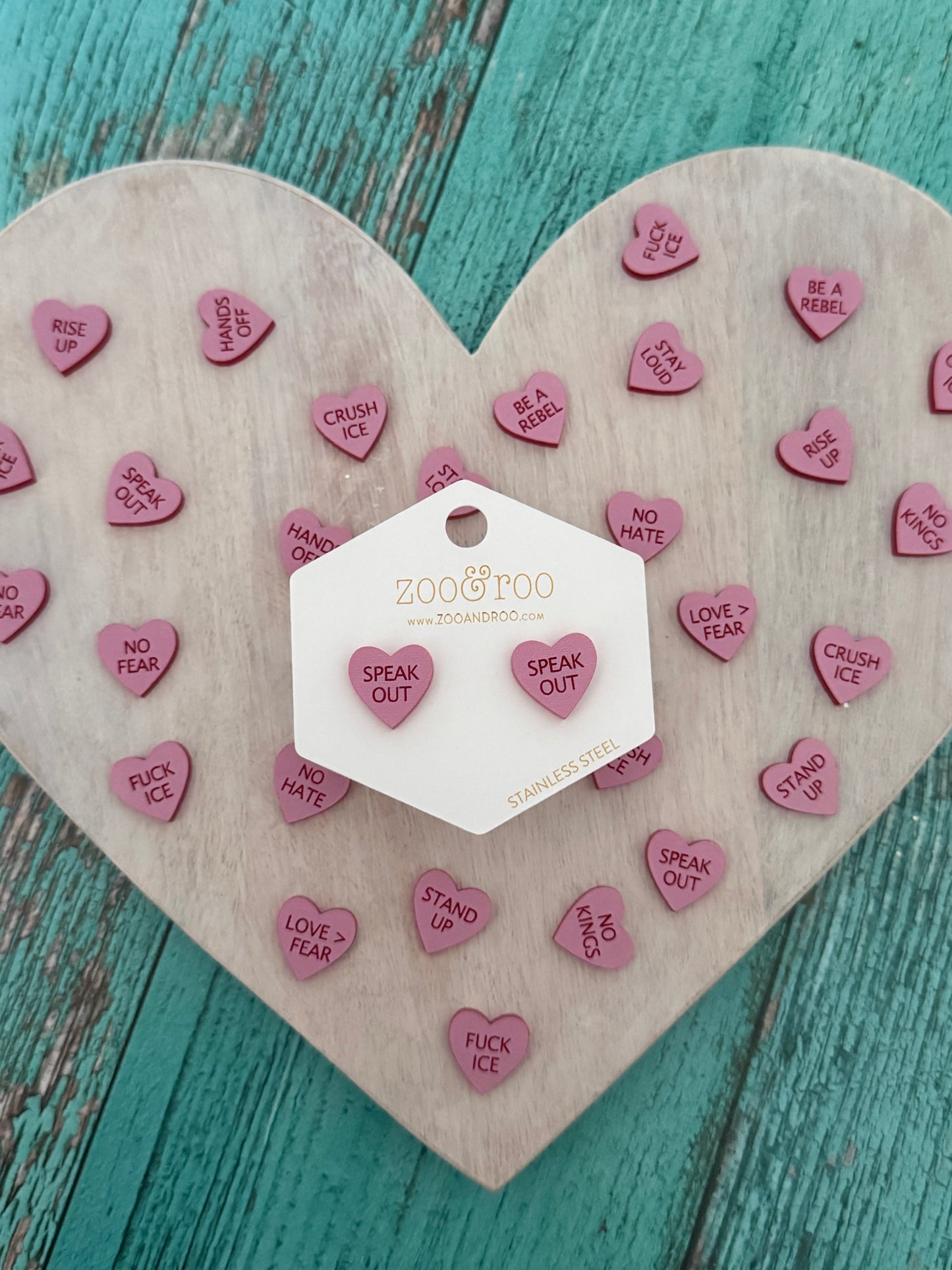 Protest Hearts | Conversation Heart Earrings