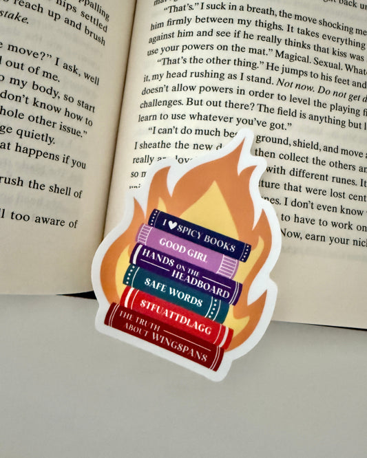 Spicy Book Stack Sticker