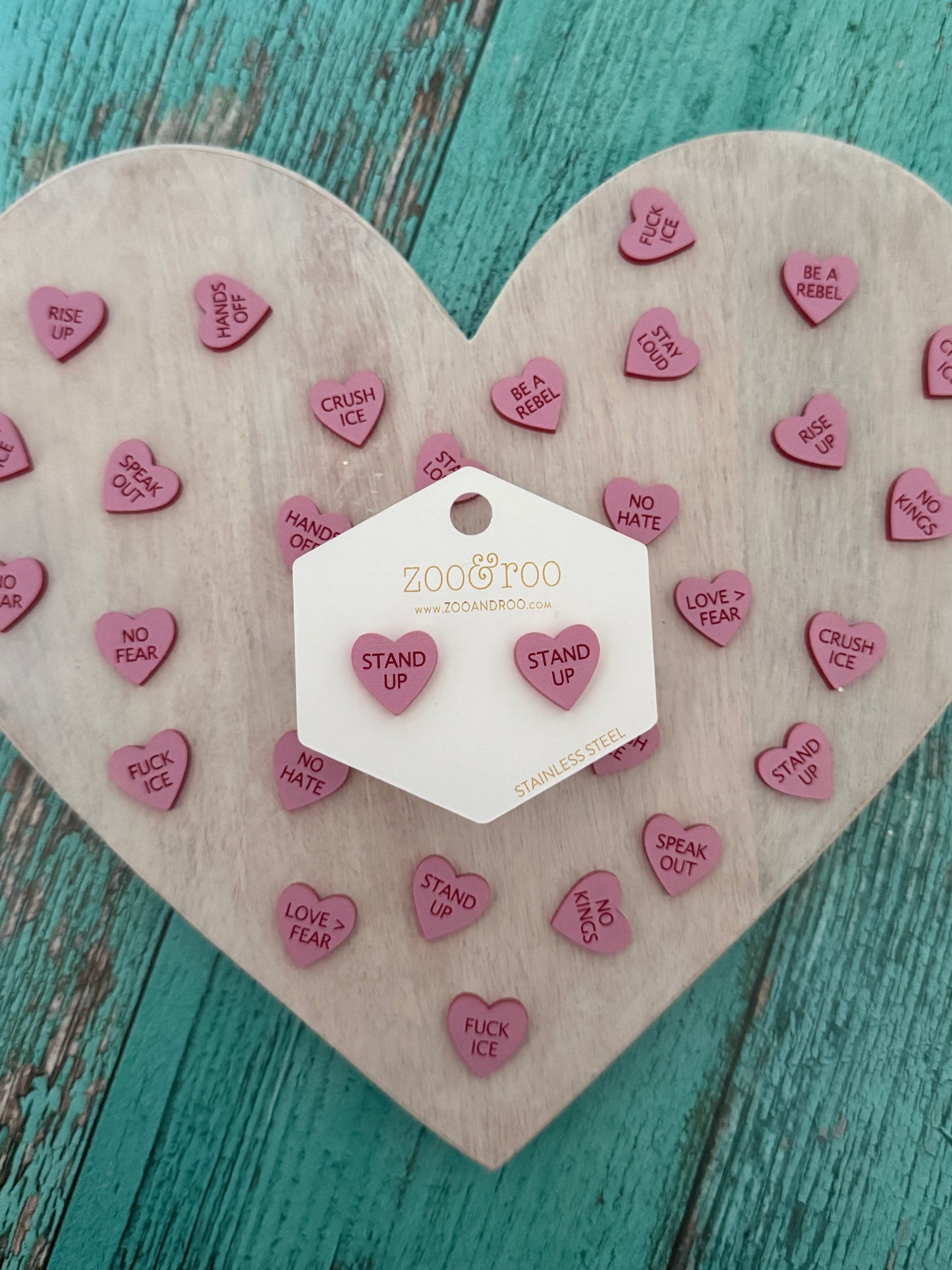 Protest Hearts | Conversation Heart Earrings