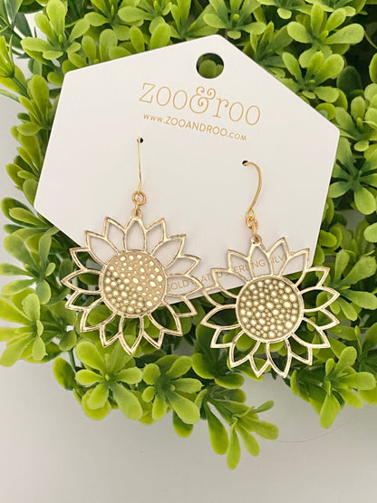 Sunflower earrings