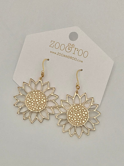 Sunflower earrings