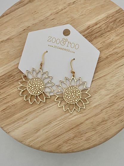 Sunflower earrings